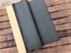 2015年四尺手工黑色云龙皮纸半生熟宣纸传统工艺