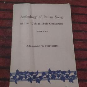 Anthology of Italian Song of the 17th & 18th Centuries