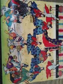 日本浮世绘木版画-保真 色彩鲜艳 包老到至少民国 画芯尺寸 裱有缺口 介意慎拍
