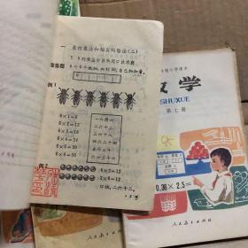 小学数学课本全套10本，第一册有签名，其他内页均无写画，品相见图