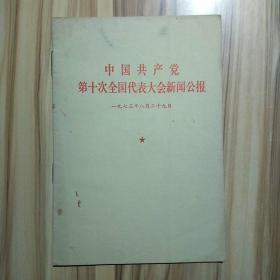 中国共产党第十次全国代表大会新闻公报