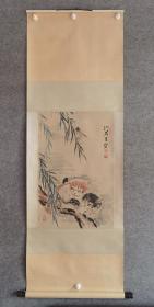 h.749d 孙菊生 北京画家，原装原裱立轴作品，品相如图完好，画芯尺寸为68x45