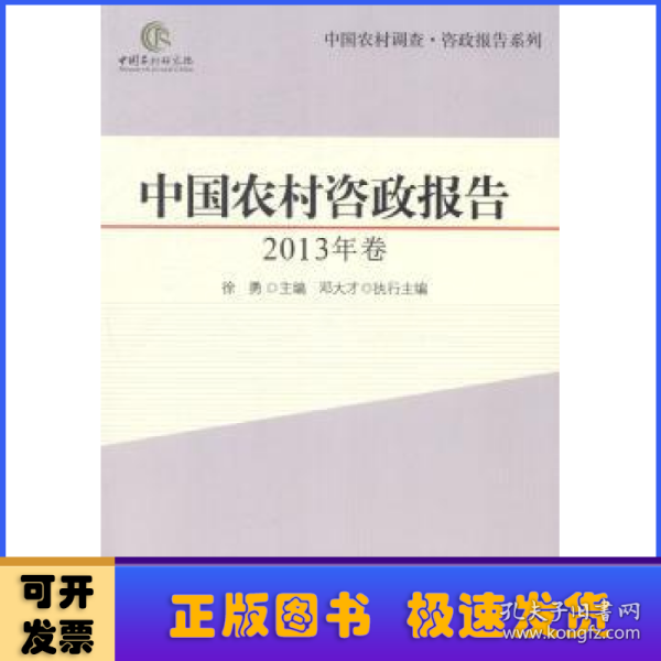 中国农村调查·咨政报告系列：中国农村咨政报告（2013年卷）