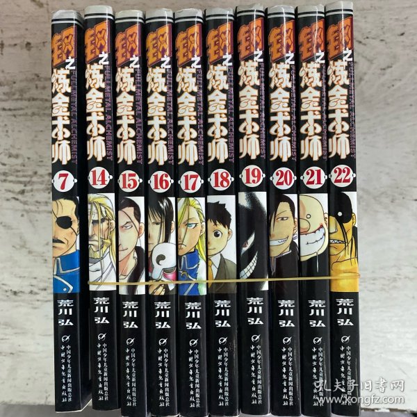 钢之炼金术师(7、14-22)10本合售有水渍、磨损!