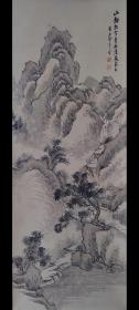 帆足杏雨（1810-1884）秋景山水图 手绘 真迹 古笔南画 日本回流 挂轴 国画 文人画 清代