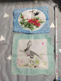 手绢手巾燕子，鹤，两个一起，全新未使用