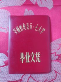 安徽省寿县五、七大学 毕业文凭