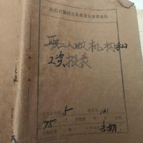 1975年  山西省繁峙县商业局 职工人数 工资报表  16开81张