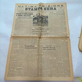二战时期报纸 意大利文原版 1943年 7-8