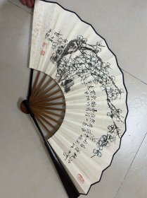 陈丁佛作品 红木扇骨