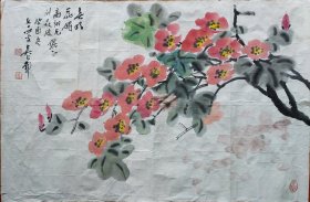 （保真字画销售）吴昌硕长孙 海派花卉嫡传 吴长邺作品一幅