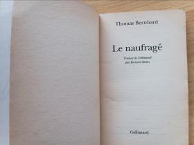 法文书 Le Naufragé  de Thomas Bernhard (Auteur)