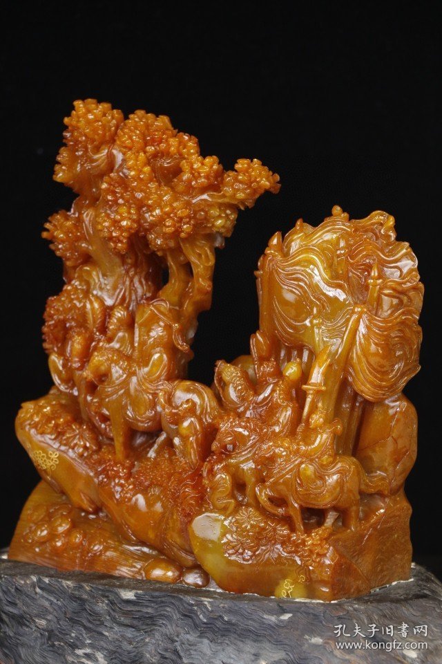 精品田黄石“一统天下”摆件