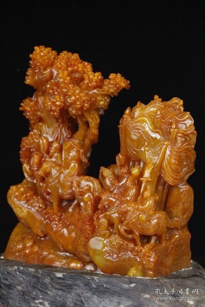 精品田黄石“一统天下”摆件