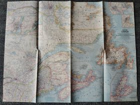 National Geographic国家地理杂志地图系列之1967年5月 Eastern Canada 加拿大东部地图