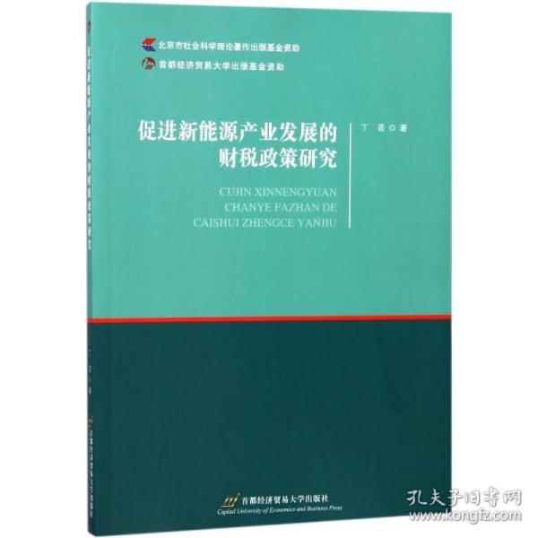 新华正版 促进新能源产业发展的财税政策研究 丁芸 9787563827060 首都经济贸易大学出版社