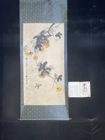 【齐白石】花鸟，四尺手绘作品带杂志书， 装裱好尺寸：212x74cm左右 画芯尺寸：135x65cm左右 .