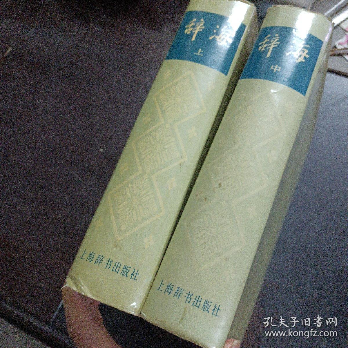 辞海 上中，2册合售,3.9kg——s3