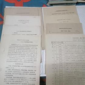 传统绿茶资料。1979年，传统绿茶初制工艺试验报告+1980年传统绿茶初制工艺试验报告+传统绿茶制茶工艺研究1979年实施计划讨论稿+传统绿茶初制工艺试验，1981年春茶实验工作汇报+传统绿茶出自工艺试验初步汇报1979+传统绿茶出自工艺实验。春茶小结+谈谈我省炒青茶现行初制工艺1979另加一份各省区产茶概要。一共8份合售。仔细看图。