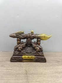 铜摆件 笔架，做工精致 造型雅致古色古香 尺寸规:格如下图