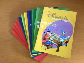 Disney’s world of English Sing Along!(第1~4册）、storybook(1-4册）、fun with words（1-4册）12本合售