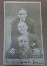 民国时期明信片 19世纪英国著名哑剧喜剧演员Dan Leno 英国伦敦旋转摄影公司拍摄