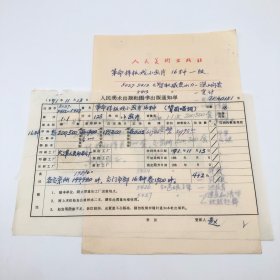 “革命样板戏小画片十六种（背面唱词）”128开本小画片，人民美术出版社1971年第1版第1次印刷，出版号8027·5412-5427，天津人民印刷厂印，十六种各印200500张，出版通知单，仅此一件（附十六种目录一页。出版单收出版号、版次、开本、版本类别、印数、定价、码洋等详情【1966-1976十年美术出版物珍贵出版史料/版本文献】）