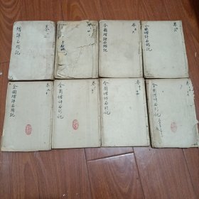 光绪32年线装《全图增评石头记》一套8本(16卷120回)，内容就是《红楼梦》，里面有不少人物图片。