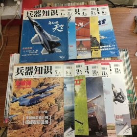 兵器知识 1991~1993、1995年各6期全，1996年12期全第12期缺封底，1997~2001年各12期全，2002年4、6~10、12期，2003年12期全，2006年1-12缺10，2008年1-6期，2009年A12期全，2010年A12期全，2011年1-12A缺2A，2012年2-12期，2013年12期全，2014年12期全，2015年12期全