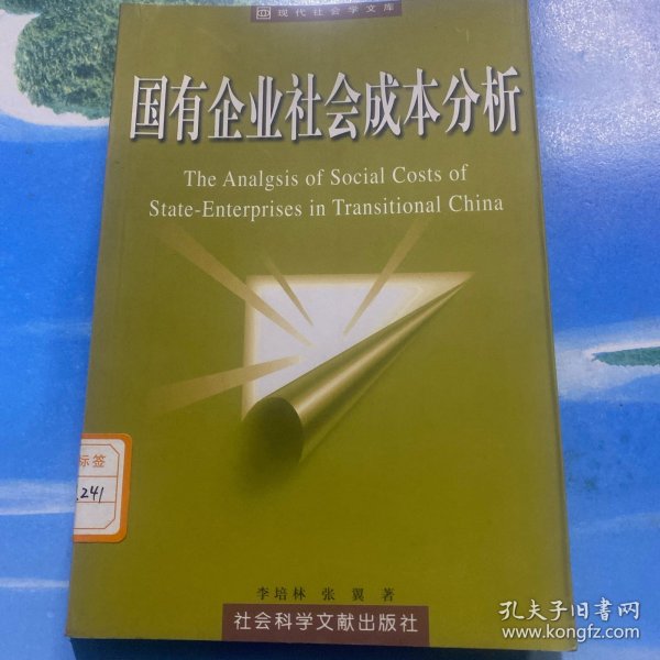 国有企业社会成本分析 32开