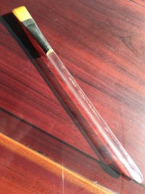 日本金色尼龙方头有机玻璃杆1/2号画笔1支