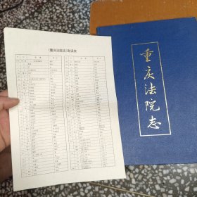 重庆法院志（1844-1989)附勘误表