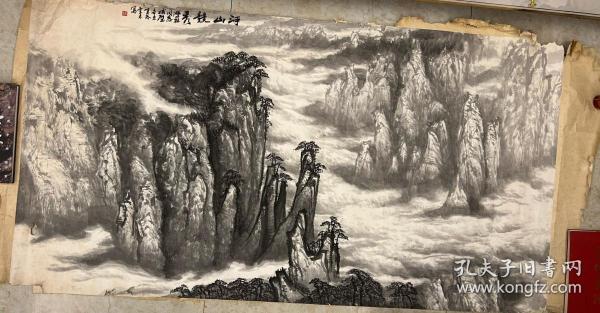 戴享来《河山竟秀》174X93CM，保真优惠出