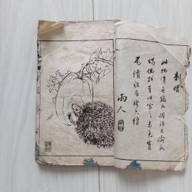 线装，宣纸原版，诗画舫（4册，草虫）