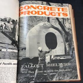 CONCRETE PRODUCTS VOL.65  NOS.1-12 JAN.-DEC. 1962   混凝土制品 月刊合订本 英文版