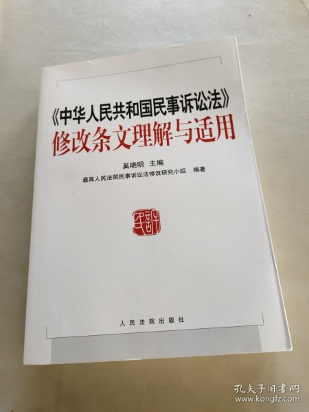 《中华人民共和国民事诉讼法》修改条文理解与适用