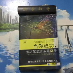 正版现货     当你成功，你才知道什么是奋斗     库存书    书口有水印   详情阅图  介意者慎拍