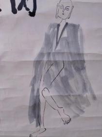 保真书画，著名戏剧剧作家，理论家，导演，中国评剧院院长，北京戏剧研究所所长，胡沙国画一幅，尺寸58×41，画的有情趣！潇洒人生！