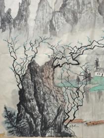 中国美术家协会会员,【刘兴华 山水画作品“云山图”一幅50x50】作品保真！