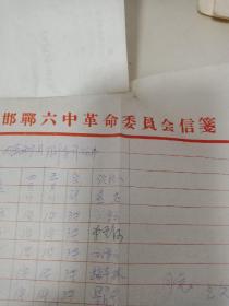 1978年(邯郸六中革委)自行车补贴费