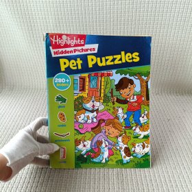英文原版Pet Sticker Puzzles (Highlights? Sticker Hidden Pictures?)