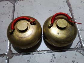 迷尼铜暖手壶一对