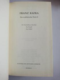 【德文】卡夫卡作品集 （Franz Kafka: Das erzählerische Werke Ⅰ.II
【两册合售】