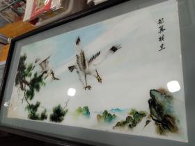 早期名家绘玻璃画~《银翼横空》