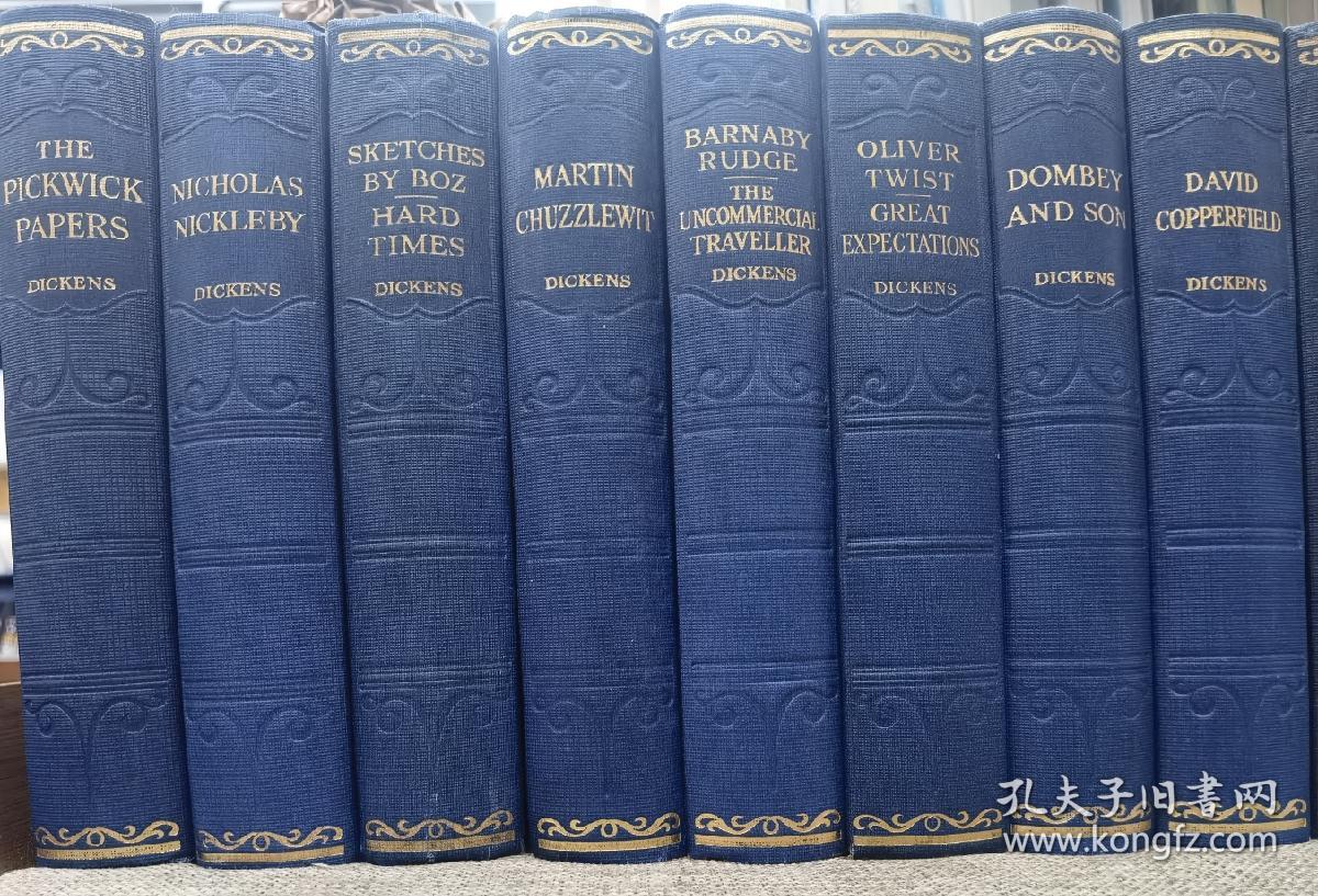 1930年左右 Works Of Charles Dickens 《狄更斯作品集》，16册全，25部作品，布面精装，英国伦敦出版，英文原版，内有大量版画插图
