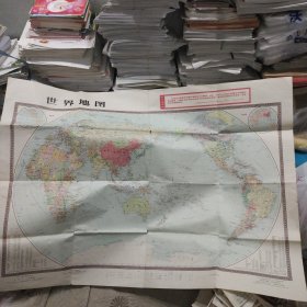 （1966年4月带语录版）世界地图（规格：104cmX77cm）