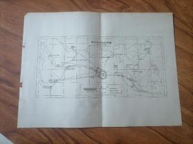 具体年代不详 郑和航海路线略图一张 26/35厘米 应该是从某一本书中撕下的