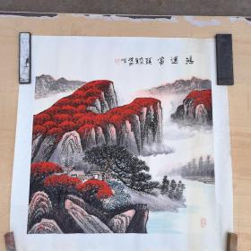 著名画家娄师白入室弟子薛荣刚画《鸿运当头》