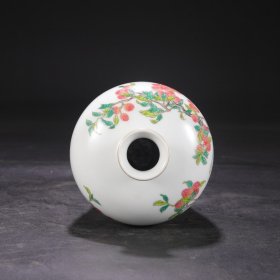 旧藏 清代 雍正珐琅彩荔枝花鸟纹大梅瓶