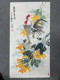 国画花鸟手绘三尺。50/100厘米。编号053